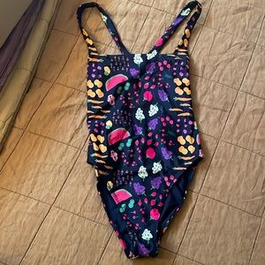 Lisa Says Gah x Ookioh Farmers Market Fruit Swimsuit Size S
